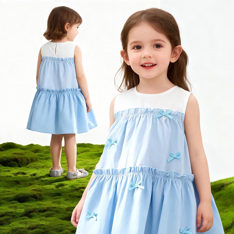 Disney Girls' Summer Sleeveless Cotton Princess Dress