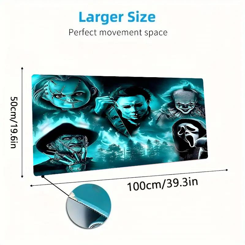 Horror Halloween Color Mouse Pad Large Gaming Table Cushion Non-slip Laptop Tablet Big Mousepad XXL Mat Mini PC Playmat With Lock edge