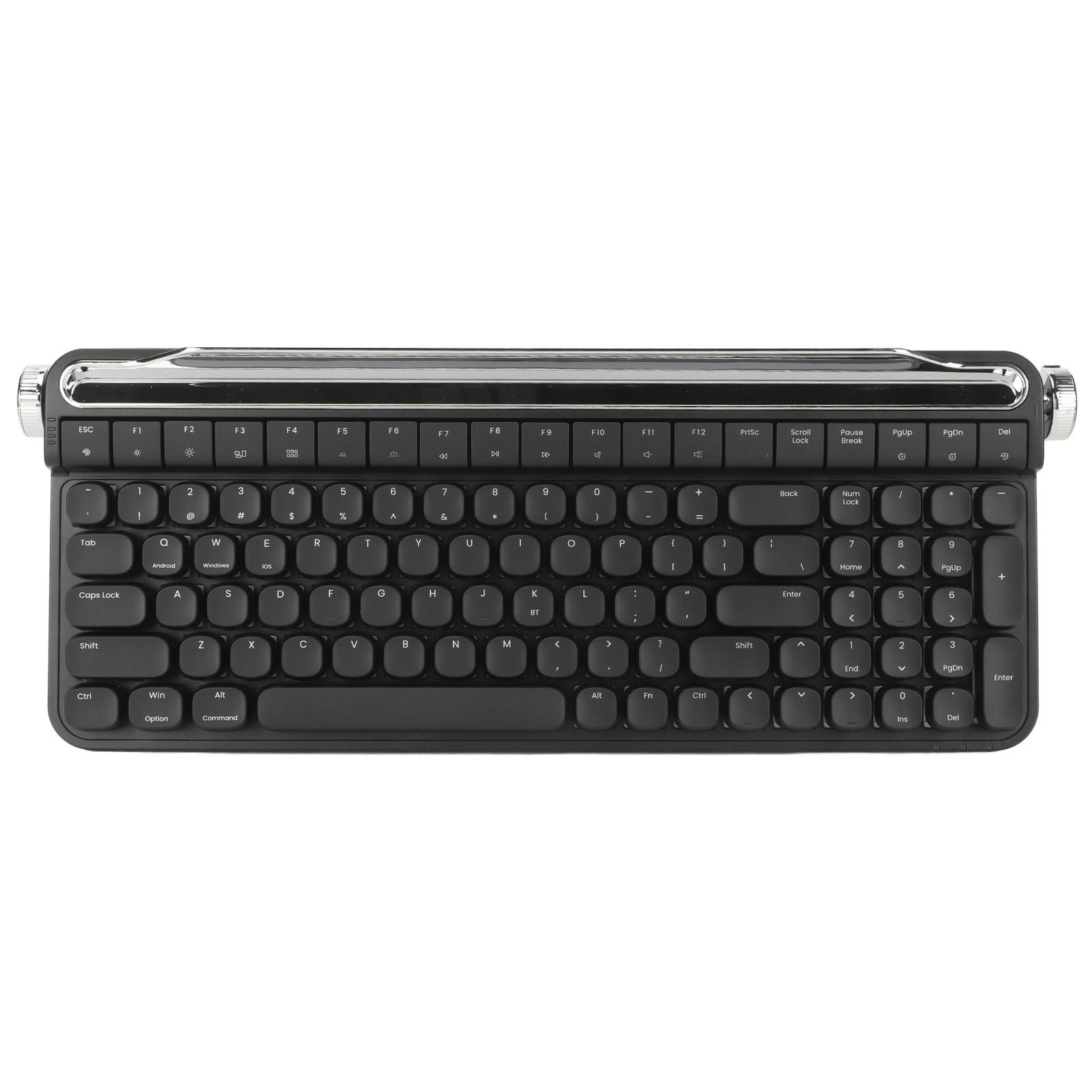 

Red Switch Пишущая машинка механическая клавиатура 100 клавиш RGB подсветка ретро Bluetooth игровая клавиатура чёрный