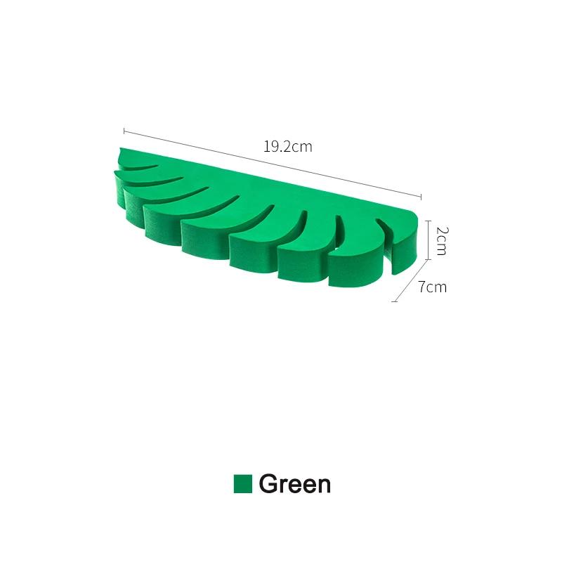 

Новая сушилка для кистей для макияжа в форме листа, 6 ветвей, настенный самоклеящийся держатель, подставка для слива косметических кистей из ЭВА зелёный