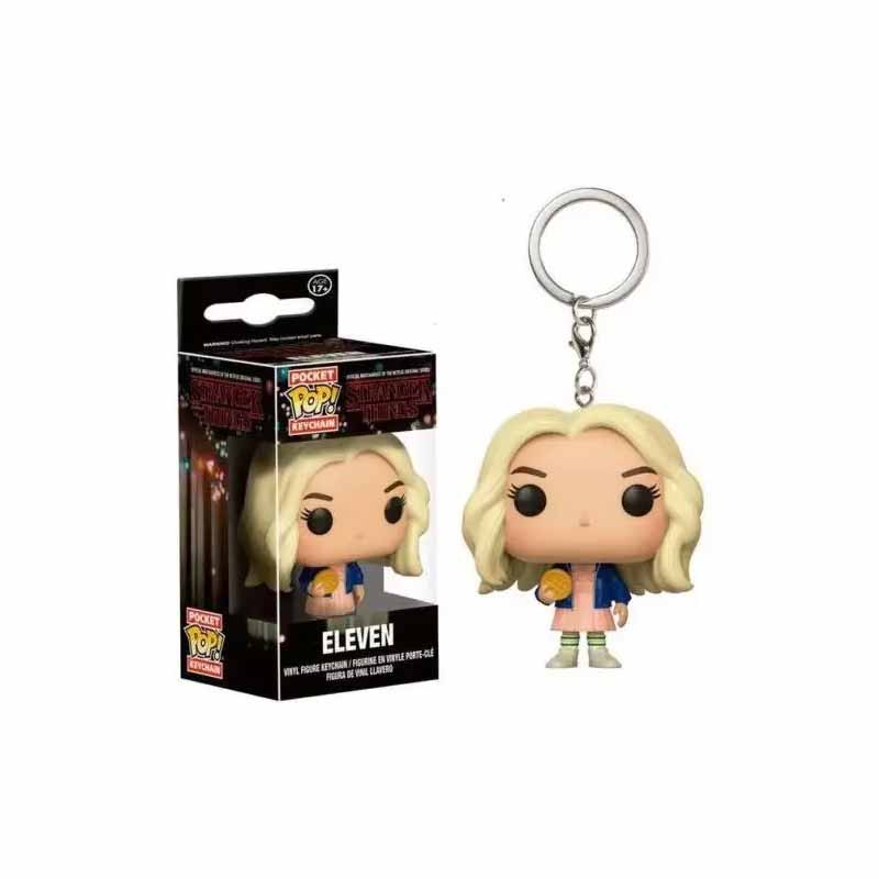Funko Pop Pocket Pop Schlüsselanhänger Stranger Things Eleven Robin Barb Steve Dustin Schlüsselring Kette Modell Spielzeug Erwachsene Kinder Geschenk Spielzeug