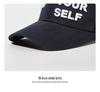 American Flat-Brim Cap with 3D Embroidered Custom Letters - High-Quality Trendy Baseball Hat