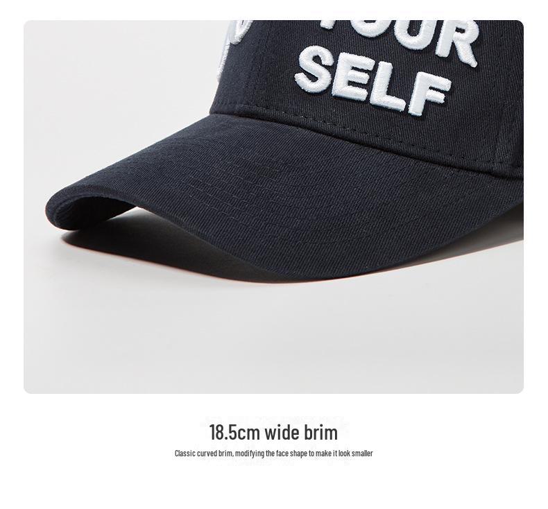 American Flat-Brim Cap with 3D Embroidered Custom Letters - High-Quality Trendy Baseball Hat