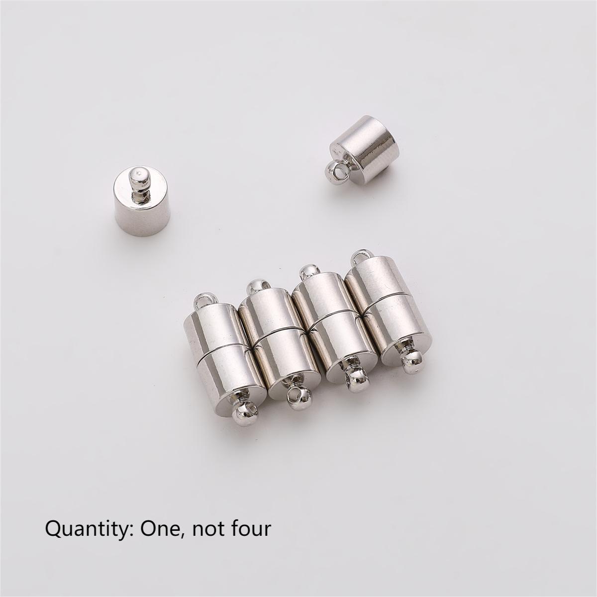 

Выберите размер, медная цилиндрическая магнитная пряжка для изготовления ювелирных изделий, браслет, ожерелье, аксессуары «сделай сам» 7*19mm серебряный