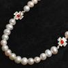 lowool Double cross pearl necklace
