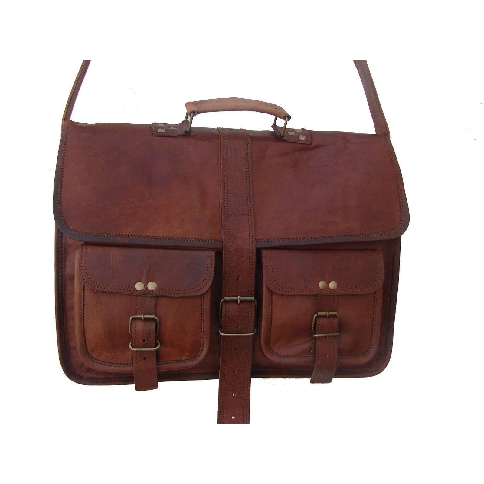 

Сумка-мессенджер Портфель Винтажный кожаный портфель Сумка для Mac book Сумка для ноутбука 13 x 10 x 4 in