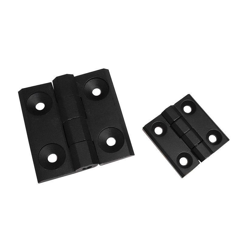 Black Zinc Alloy Heavy Duty Industrial Hinge, Aluminum Profile for Electrical Cabinet - 40mm Long