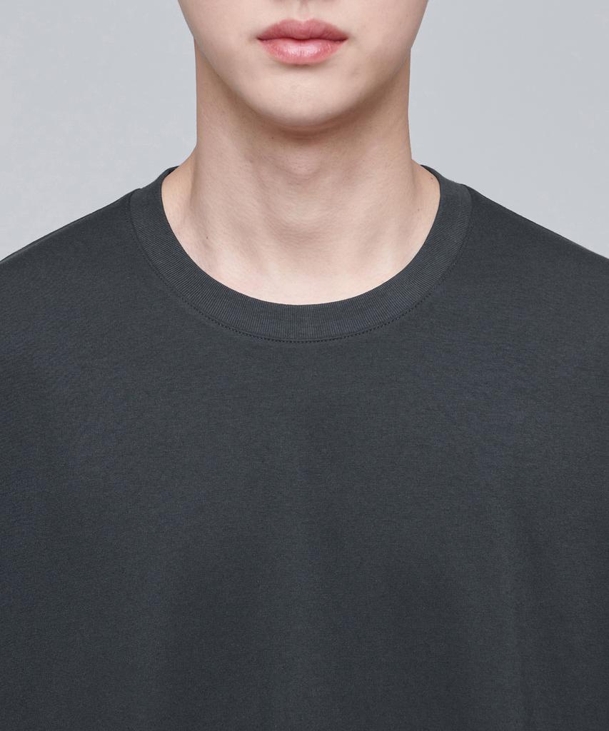 Musinsa Standard Ponte Dolman Sleeve Oversized T-Shirt [Dark Grey]
