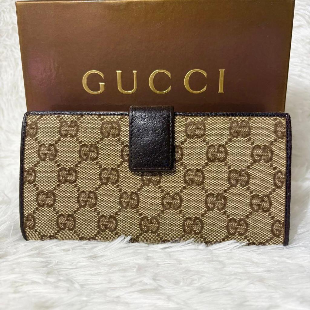 Used GUCCI GG Canvas Long Wallet