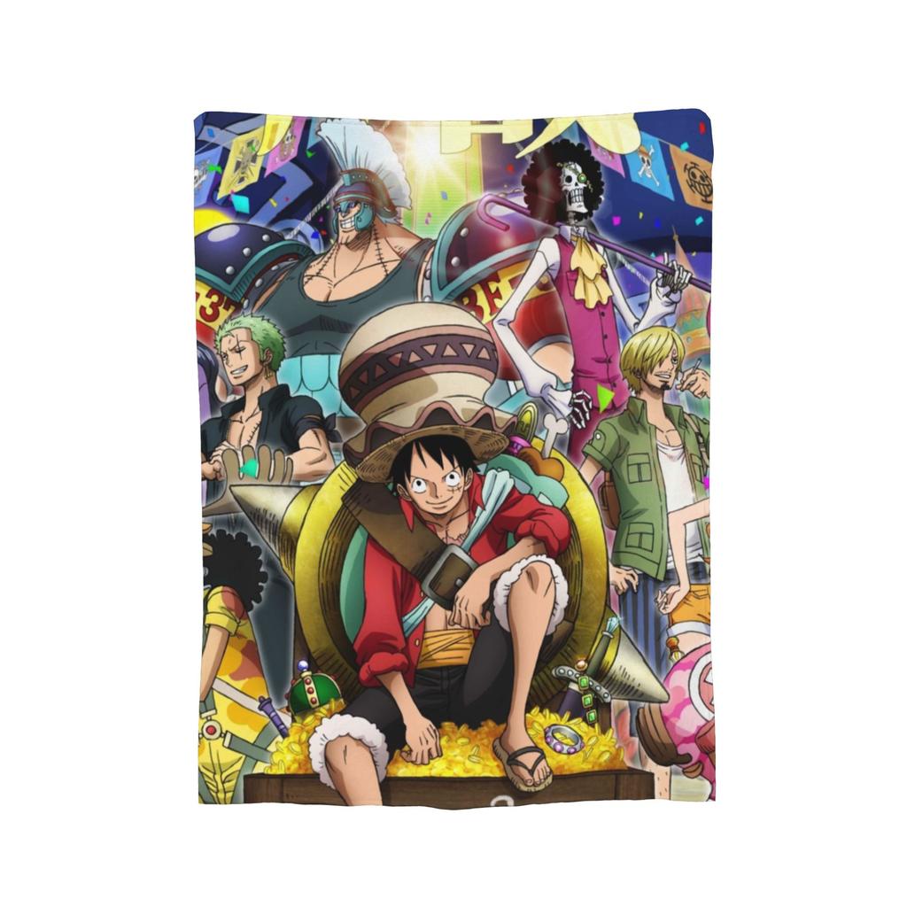Luffy Gear 5 Anime Decke Flauschige Fantastische Weiche Überwurfdecke für Bettwäsche Lounge Textildekor,
