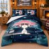 N-Narutos Pattern Bedding 3Pcs Set Bed Sheet And Pillowcases For Indoor Bedroom