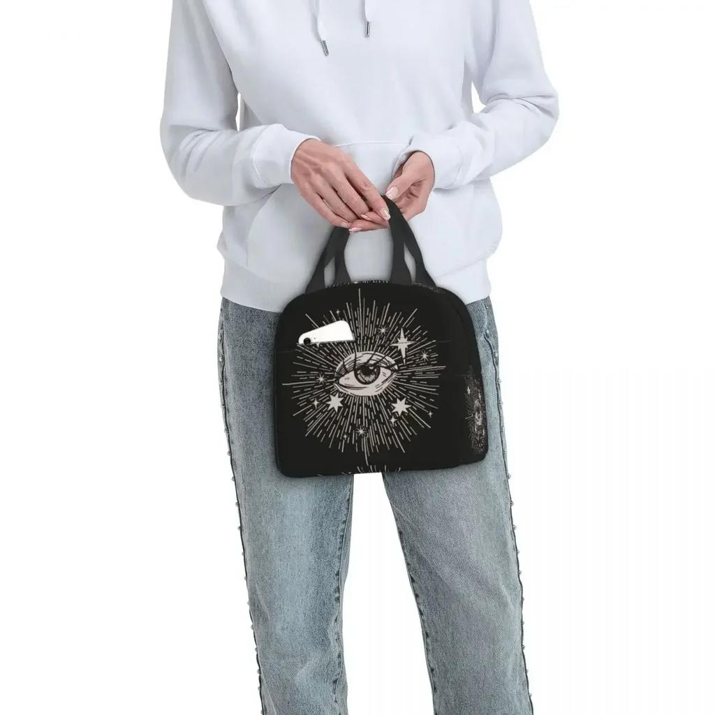 All Seeing Eye Art Evil Mystic Eyes Insulated Lunch Bag for Kids School Cooler Thermal Food Box Tote Lunch Boxes Container