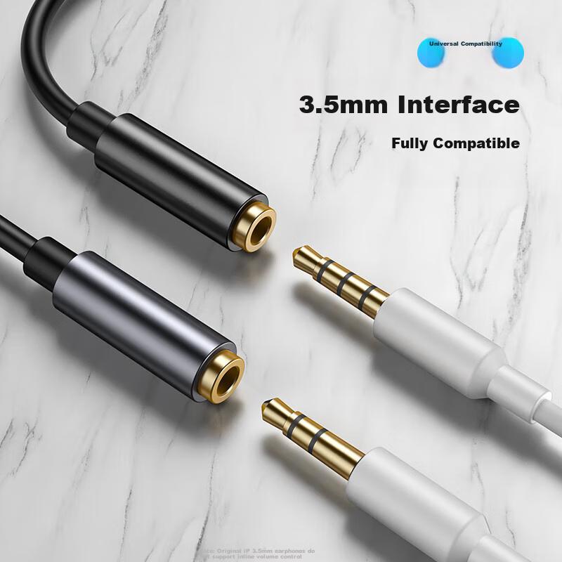 Baseus Type-C to 3.5mm Headphone Adapter, USB-C to Audio Cable Converter for Xiaomi 17/Huawei Mate70Pro/P80 Android Phones, Black
