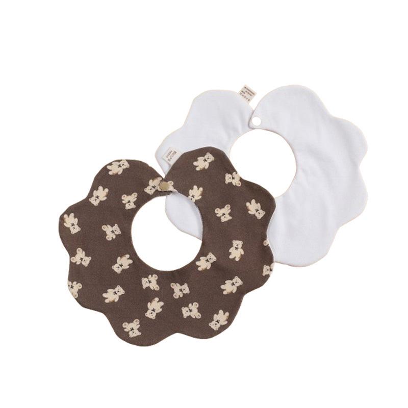 Newborn Anti-Spit Soft Petal Bib - Rotating Design