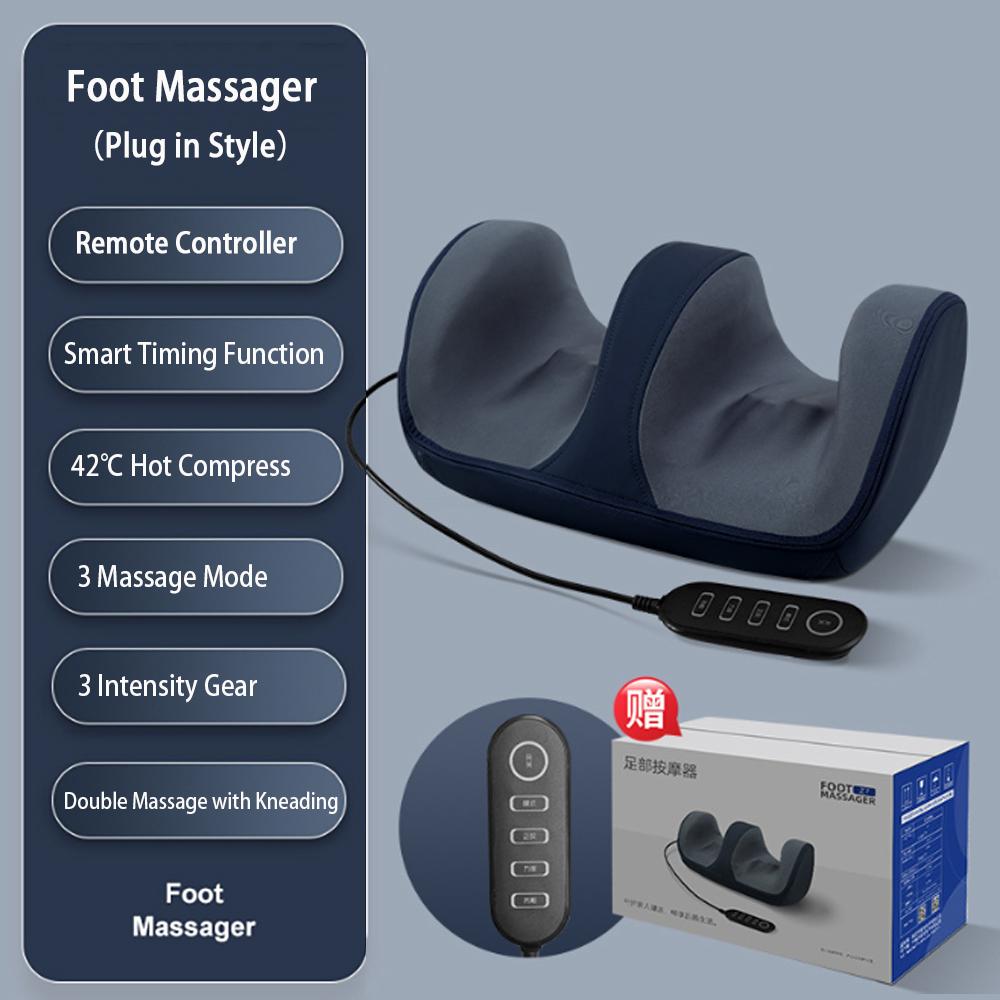 Elektrisches Shiatsu-Fußmassagegerät mit Wärme, Knetmassagegerät für Füße und Waden mit Massagerolle, Tiefengewebe-Muskelentspannung