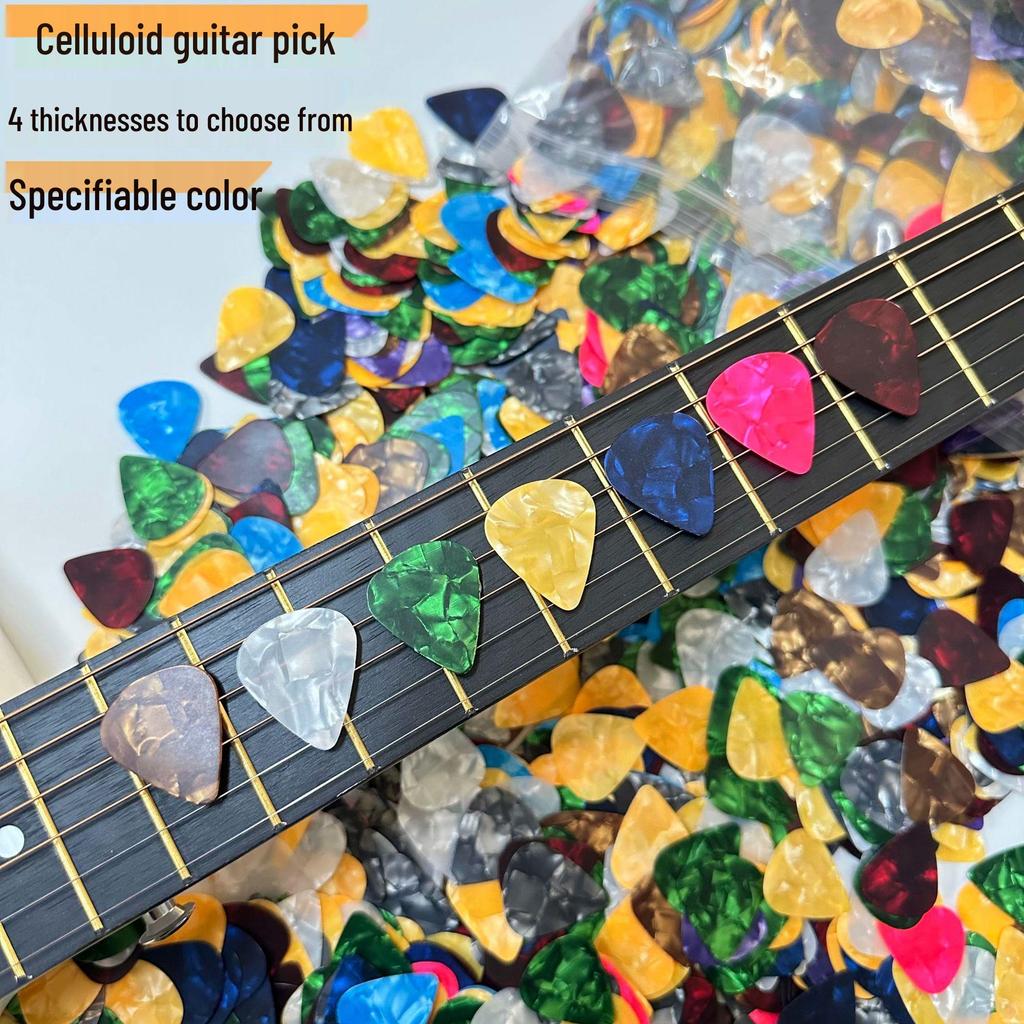 Plettri per Chitarra in Celluloide a Forma di Cuore - Plettri in ABS Satinato, Accessori Colorati