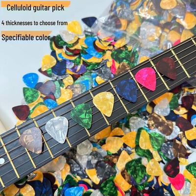 Herzförmige Celluloid-Gitarrenplektren - Mattierte ABS-Plektren, Buntes Zubehör