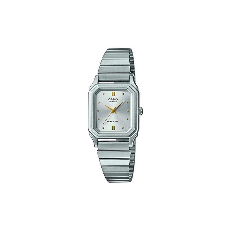 

Casio VINTAGE series-L three-pin sliding buckle rectangular dial waterproof quartz movement stainless steel strap Japanese and Korean LQ-400D-7AEF белый