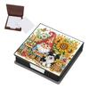 Flowers Diamond Painting Notecard Box Gem Art Sticky Note Holder Gem Painting Memo Pad Holder Mosaic Kit for Adults Beginners