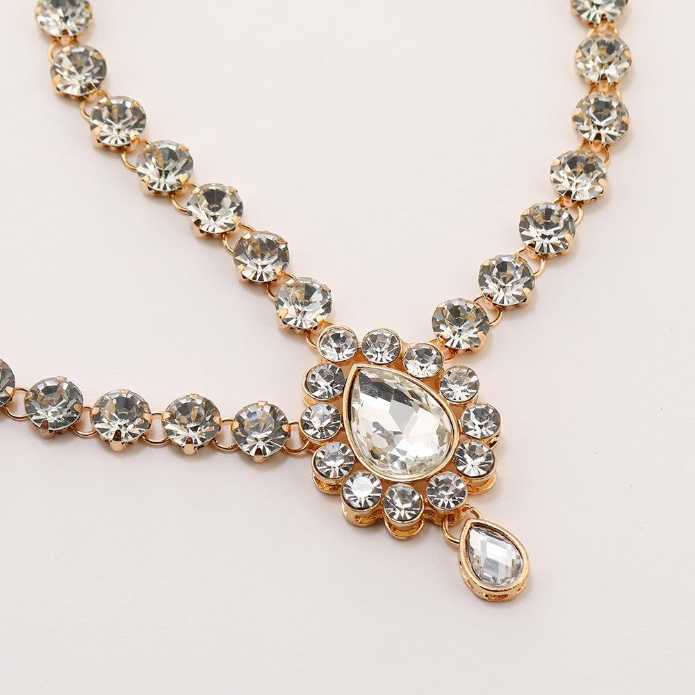 Fashion Hair Accessories, Personalized Ethnic Wind Water Diamond Hair Chain, Temperament Versatile Full Diamond Forehead Chain Women