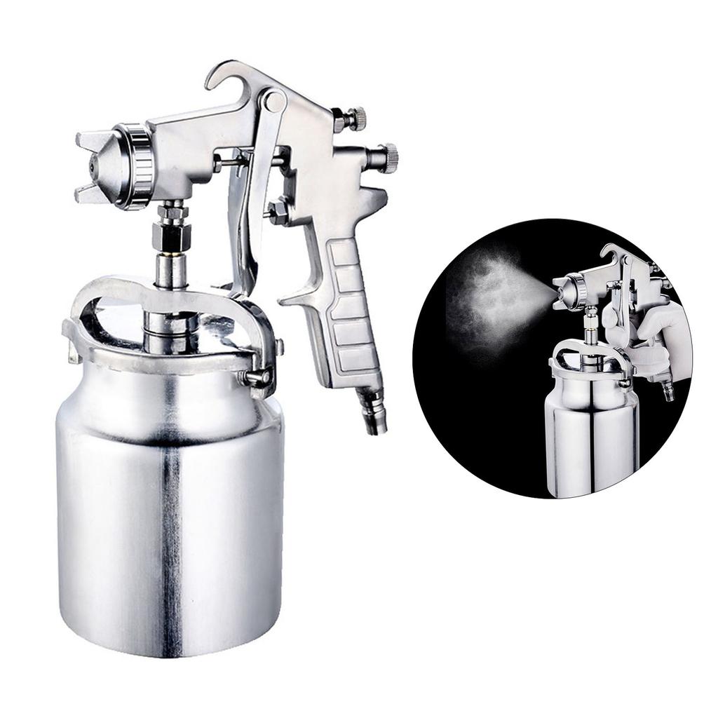 HVLP Spray Gun Air Paint Sprayer Siphon Feed 1000CC Capacity with 2mm Nozzle Professional Spray Gun