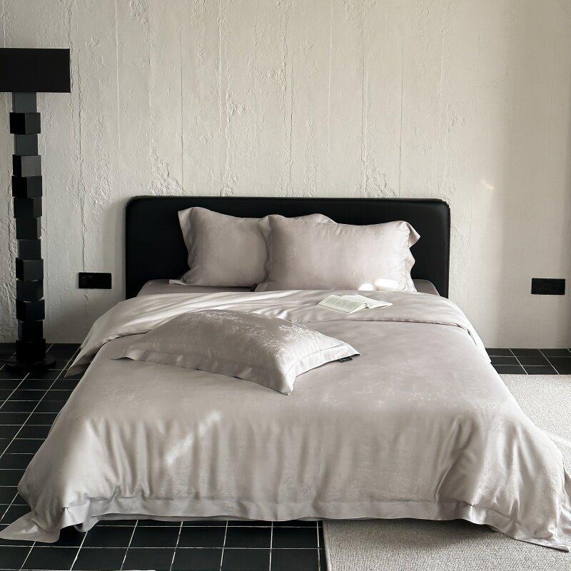 Nordic Style Lyocell Jacquard 4-Piece Luxury Summer Duvet Cover Set