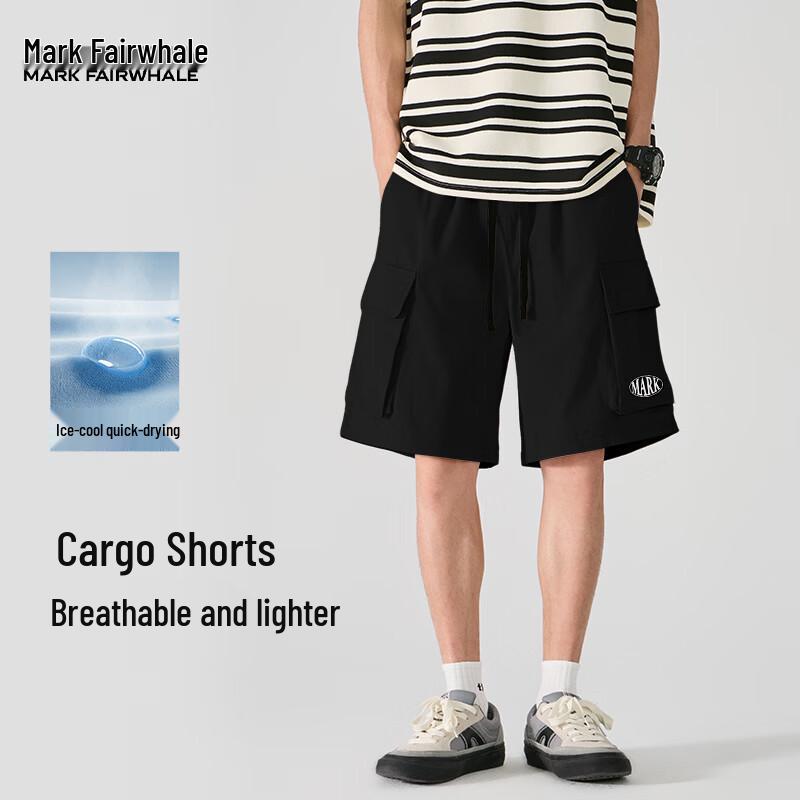 MARK FAIRWHALE Men s Ice Cool Quick-Dry Casual Shorts L