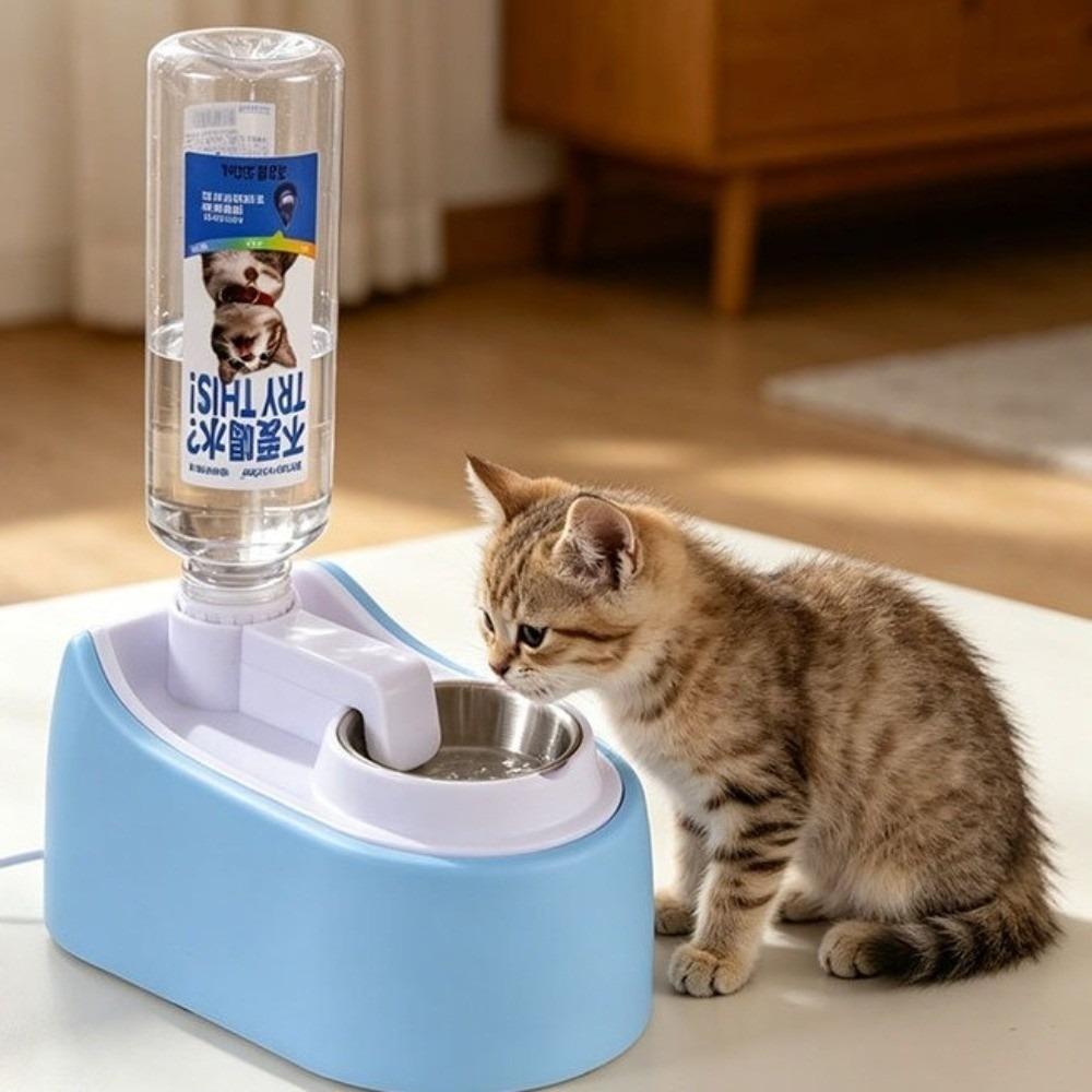 Large Capacity Cat Automatic Water Dispenser Non Slip Base Pet Water Bowl Travel