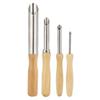 4Pcs Wood Handle Circular Round Hole Pottery Clay Cutters Carving Drilling Tool