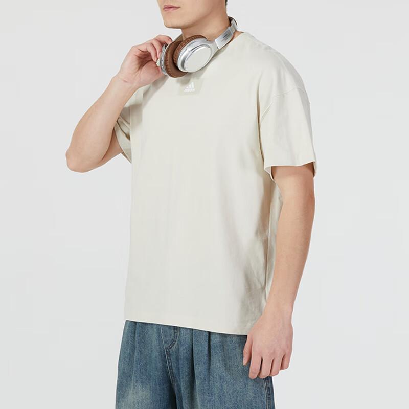 Adidas Casual Loose Breathable Short Sleeve T-Shirt Men Tops Off-White HK2856