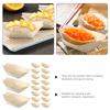 200 Pcs Disposable Wooden Boat Bamboo Bowls Sashimi Tray Charcuterie Cones Sushi Plates Serving Boats