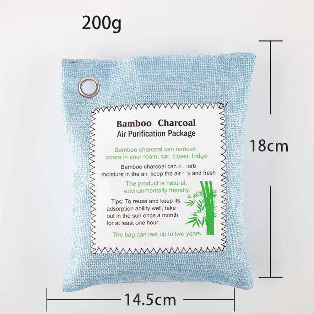 1PC Bamboo Charcoal Air Purifying Bag, 200g Natural Air Freshener Bags Car Home Natural Bamboo Charcoal Air Purifying Bag