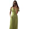2024 Summer Women's High-Waist Solid Color Short Sleeve Two-Piece Set