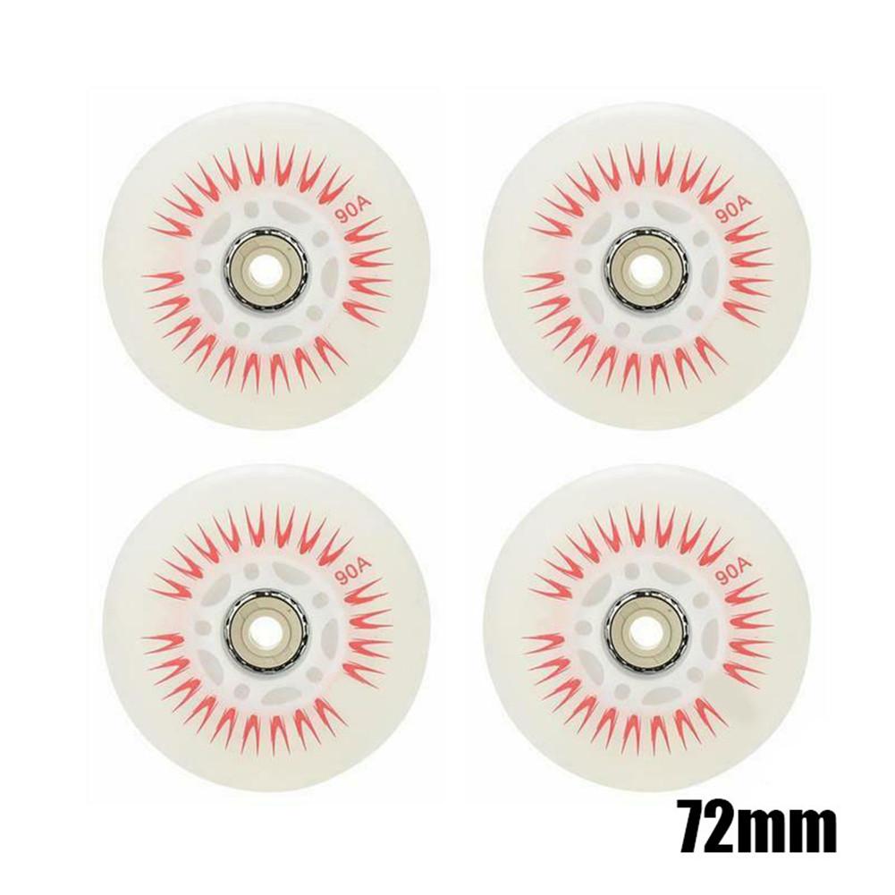 4pcs Outdoors Skate Wheels Pu Wheels Flash Inline Led Lighting Skating Wheels For Free Skate Sliding Roller Skating Shoes