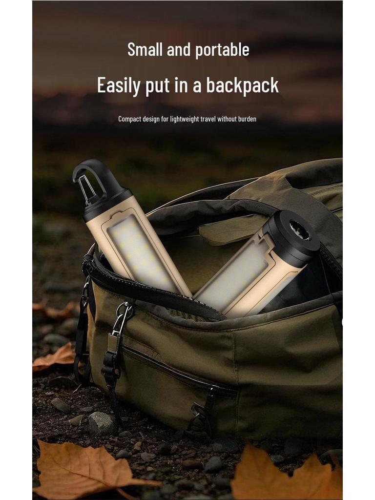 Cross-Border Foldable LED Camping Light with Hook