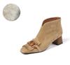 Fashion HOT SALES Autumn/Winter Women Boots Sheep Suade Round Toe Square Mid-Heel Ankle Boots Tassel Zipper Fashion Office Ladies Shoes