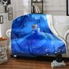 1pc castle blue blanket Lightweight Flannel Throw for Sofa Bed Travel Camping Livingroom Office Couch Chair