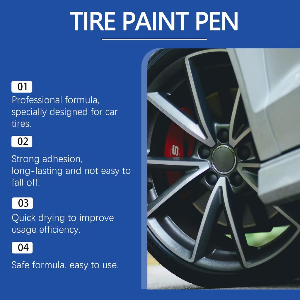 4pcs Car Tire Marker Pen Quick Dry Weather Resistant Paint Pen For Tire Lettering Creative Graffiti Design Auto Accessories