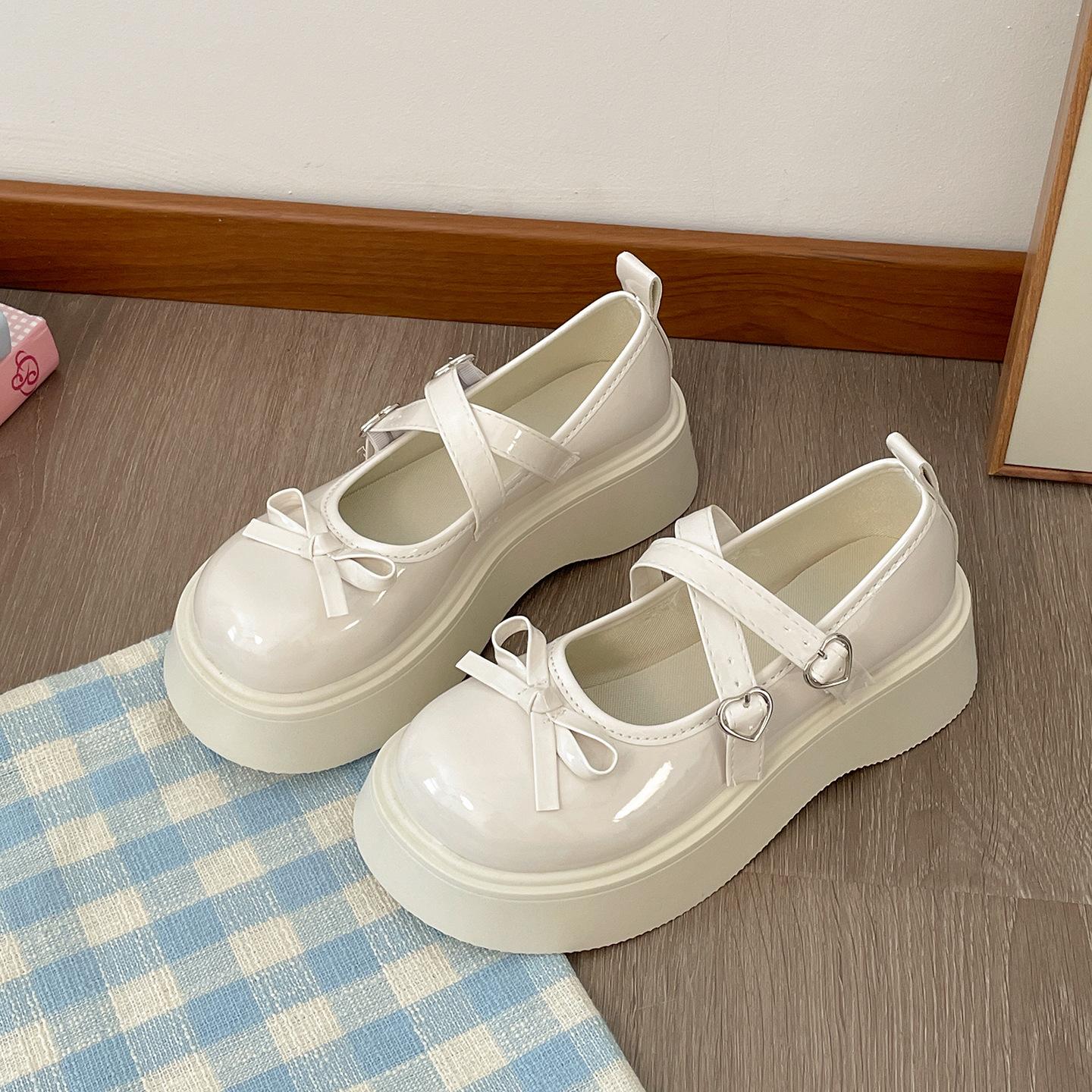 

Black French round head shallow mouth platform single shoes women s summer 2025 new model with skirt soft sole to increase height Mary Jane shoes 40 бежевый