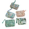 Mini Cotton Floral Organizer Bags for Women Bag Small Fabric Cosmetic Make Up Bag Little Purse Coin Pouch Children Cosmetic Case