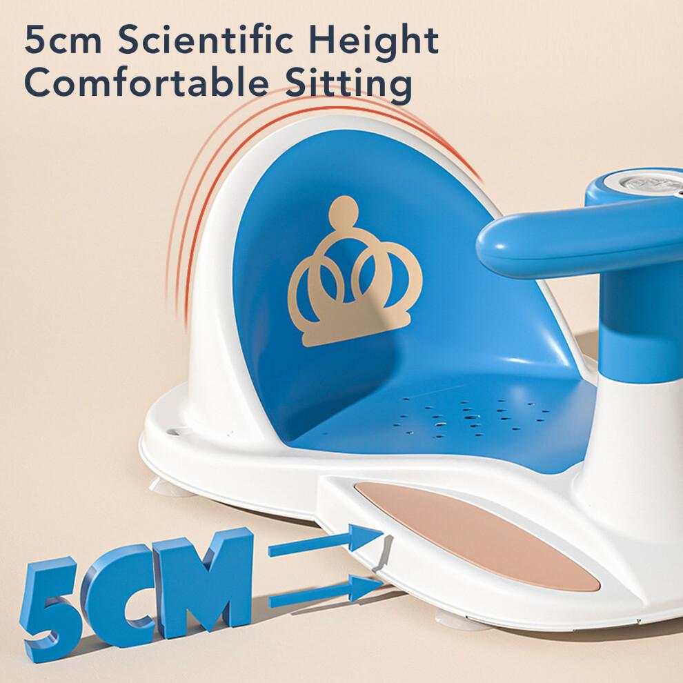 Baby-Badewannensitz Rutschfest, Mit Musik, Tragbar, Blau, 28x39,5x17cm