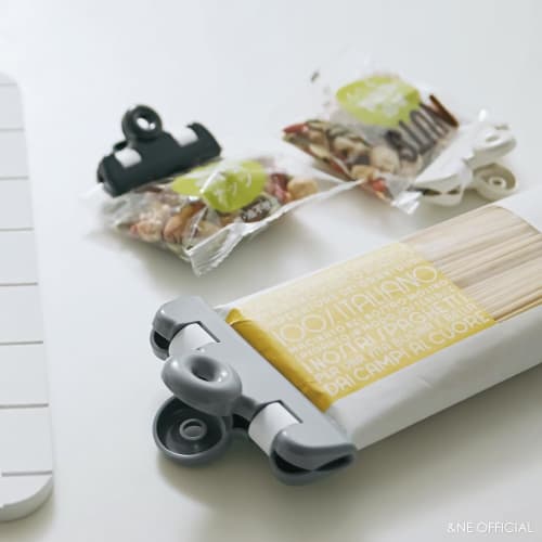 &NE Kitchen Clips, Small, Nikii, White, Gray, Black, Set of 3, 4.5cm Wide x 10cm Deep x 5.5cm High, Made in Japan, Suitable for Various Uses, Small, F