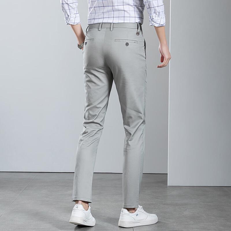 Romon Men's Lyocell Blend Straight-Leg Casual Pants