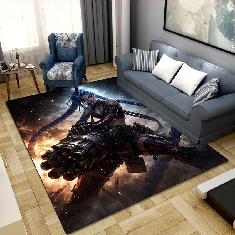 Jinx Fantasy Warrior Home carpet Office Decorative Carpet For Living Room Bedroom Door Mat Floor Rug Computer Chair Area Rug