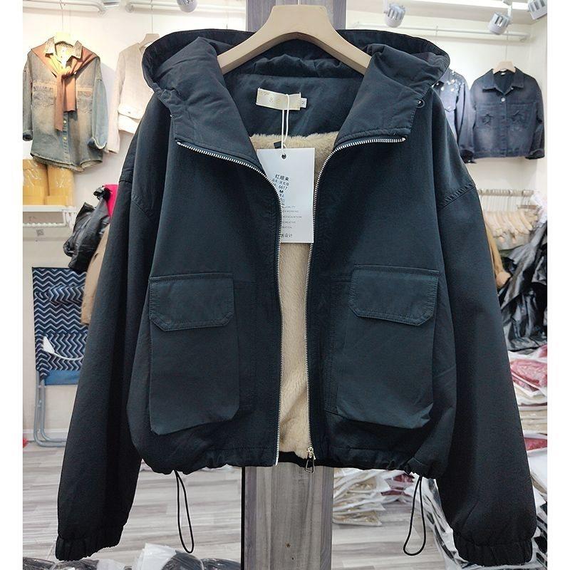 Petite Women's 2025 Winter Parka: Fleece-lined, Thickened Cotton Jacket with Fur Collar