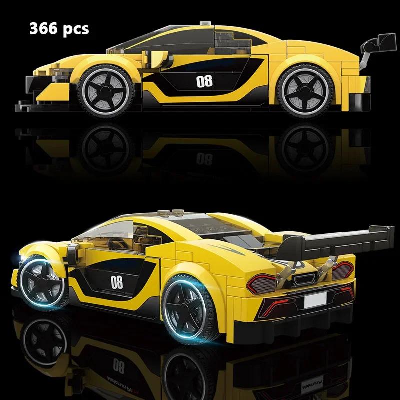 City Speed Sportbil Byggklossar Teknikbil Bil Carro Rennau Voiture Fordon MOC Utbildande Byggleksaker