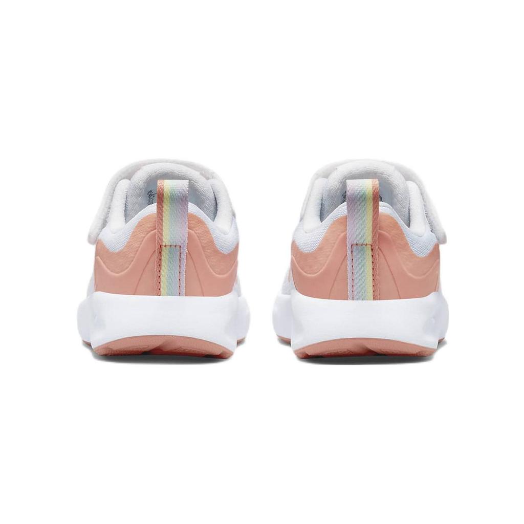 Nike Wearallday Comfortable Non-Slip Shock Absorbing Durable Low-Top Walking Shoes Baby Shoes White Orange DO9379-100
