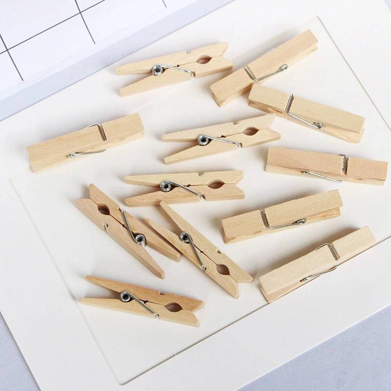 Wooden Clips Pack With Colorful Finish For Home Organization And Office Use