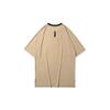 Li Ning T Shirts Men's Apricot Crew Neck Moderate Straight Fit ATSQ089-2