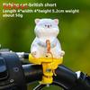 Resin Cat Art Toy With Fishing Motif For Wedding Or Birthday Gift